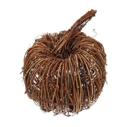 GARVALON 1stück Rattan Kürbis-Dekoration Handgefertigter Halloween Tischschmuck Langlebige Raumgestaltung Für Herbst Und Halloween-feiern Atmosphäre Für von GARVALON