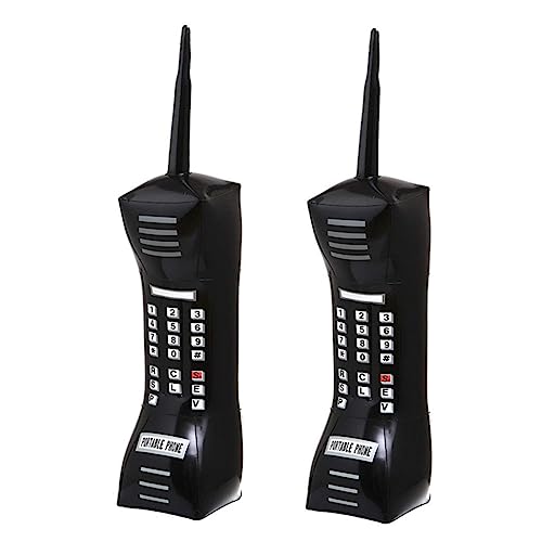 GARVALON 2 Stück Aufblasbare Retro Handyspielzeuge Tragbare Telefon Requisiten für Jahre Partys Dekorationen und Schwarz GARVALON 2 Stück Aufblasbare Retro Handyspielzeuge Tragbare Telefon Requisiten für Jahre Partys Dekorationen und Schwarz von GARVALON