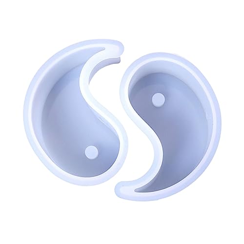 GARVALON 2 Stück Tai Chi Silikon Kerzenformen für DIY Duftkerzen Gießform Flexible Wachsformen für Kreative Kerzenherstellung Leicht Kompakt Geschenkidee für Bastler von GARVALON