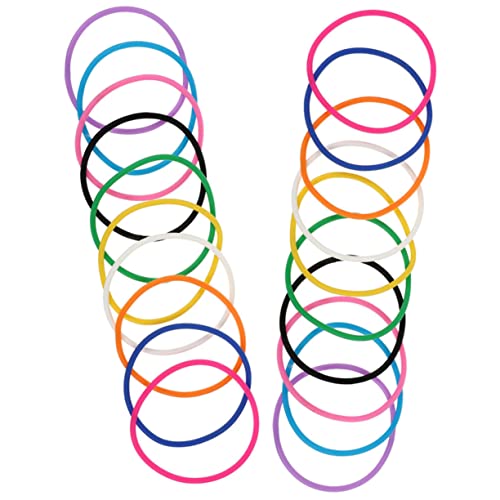 GARVALON 20Stücke Elastische Silikonarmbänder DIY Handgelenk Charms für Party und Outdoor Aktivitäten Bequeme und Langlebige Jelly Armbänder für Erwachsene von GARVALON