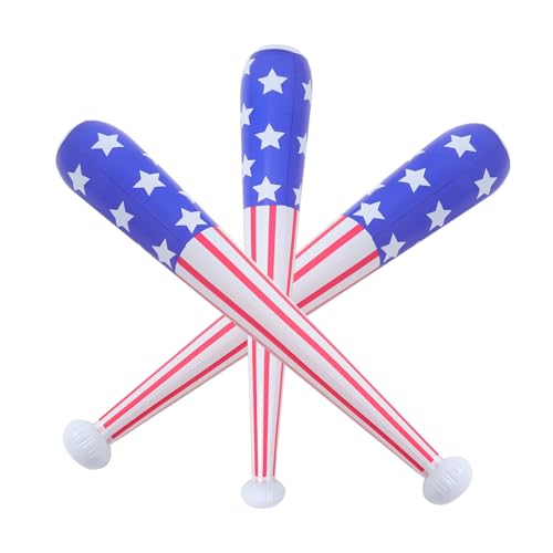 GARVALON 3 Stück Aufblasbare Baseballschläger , Partydekorationen , Jubelzubehör , Party Requisiten , Aufblasbare Stöcke , Requisiten , Sport Jubelstäbe , Partygeschenke , Amerikanische Flagge , GARVALON 3 Stück Aufblasbare Baseballschläger , Partydekorationen , Jubelzubehör , Party Requisiten , Aufblasbare Stöcke , Requisiten , Sport Jubelstäbe , Partygeschenke , Amerikanische Flagge , von GARVALON