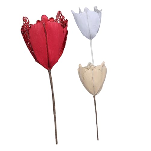GARVALON 3 Stück Künstliche Weihnachtsblumen, Weihnachtssterne, Weihnachtsblumen, Weihnachtsdekor, Weihnachtsvase, Weihnachtssterne, Weihnachtssterne, Künstliche Blumen, GARVALON 3 Stück Künstliche Weihnachtsblumen, Weihnachtssterne, Weihnachtsblumen, Weihnachtsdekor, Weihnachtsvase, Weihnachtssterne, Weihnachtssterne, Künstliche Blumen, von GARVALON