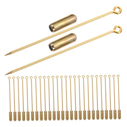 GARVALON 30 Stück Teiliges Kupfer Lange Stecknadeln mit Stoppern Vielseitige Anstecknadeln für Broschen Hüte und DIY Schmuckzubehör Langlebig und Tragbar GARVALON 30 Stück Teiliges Kupfer Lange Stecknadeln mit Stoppern Vielseitige Anstecknadeln für Broschen Hüte und DIY Schmuckzubehör Langlebig und Tragbar von GARVALON