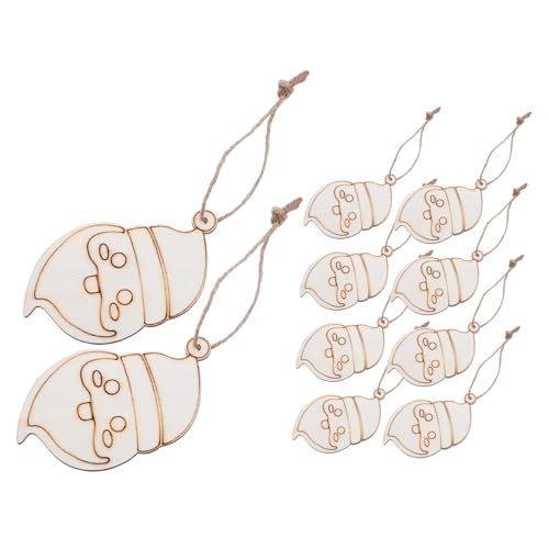 GARVALON 30 Stück Teiliges Weihnachts Santa Holzornament mit Vorgelochten Glatten Unvollendeten Holzscheiben und Schnur DIY Blanke Holzanhänger für Kreative Weihnachtsbaum und Halloween von GARVALON