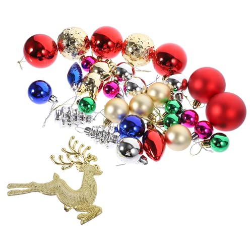 GARVALON 30Pcs Weihnachtsdekorationen Helle Ballpack Weihnachtsbedarf Weihnachtsbaum Ornamente Weihnachts Balldekoration Weihnachtsbaumdekorationen Weihnachtshänge Kugel Ornamente von GARVALON