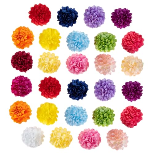 GARVALON 35 Stück Künstliche Gänseblümchenköpfe, Seidenblumenköpfe Zum Basteln, Blumenköpfe Für Hochzeiten, Künstliche Seidenblumenköpfe, Dekorative Requisite, Künstliche Chrysanthemen, von GARVALON
