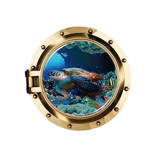 GARVALON 3D Schildkröte Aufkleber Für U Boot Fenster Dekorative Wandsticker Für Babyzimmer Wohnzimmer Und Schlafzimmer Kindgerechte Wanddeko Bunten Farben von GARVALON