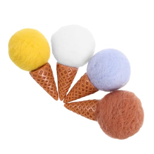 GARVALON 4 Stück Farbige Wollfilz-Eiscreme-bastelzubehör, DIY-bastelzubehör, DIY-bastelzubehör, DIY-Filz-Eiscreme-Requisiten Für DIY-bastelarbeiten, Kranzzubehör GARVALON 4 Stück Farbige Wollfilz-Eiscreme-bastelzubehör, DIY-bastelzubehör, DIY-bastelzubehör, DIY-Filz-Eiscreme-Requisiten Für DIY-bastelarbeiten, Kranzzubehör von GARVALON