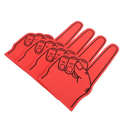 GARVALON 4 Stück Teiliges Großer Schaumstoff Finger aus Eva Team Spirit Foam Finger für Sportfans Cheerleading Zubehör Leicht Tragbar für Sportveranstaltungen Schulspiele und Partys GARVALON 4 Stück Teiliges Großer Schaumstoff Finger aus Eva Team Spirit Foam Finger für Sportfans Cheerleading Zubehör Leicht Tragbar für Sportveranstaltungen Schulspiele und Partys von GARVALON