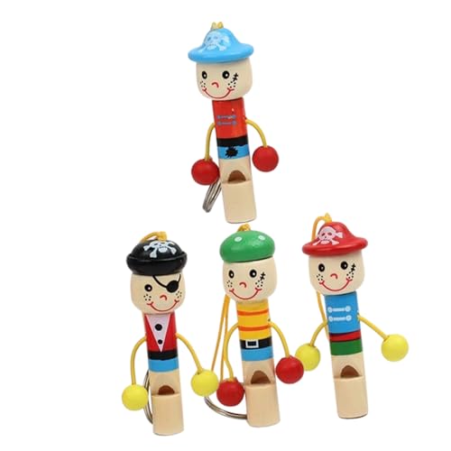 GARVALON 4 Stück Teiliges Holzpfeifen Cartoon Piraten Design Musikalisches Babyspielzeug Kreatives Lernspielzeug für Geburtstagsfeiern Kindergarten und Schule GARVALON 4 Stück Teiliges Holzpfeifen Cartoon Piraten Design Musikalisches Babyspielzeug Kreatives Lernspielzeug für Geburtstagsfeiern Kindergarten und Schule von GARVALON