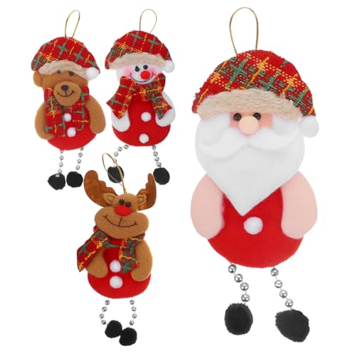 GARVALON 4 Stück Weihnachtsbaum Zubehör Anhänger, Weihnachtspuppen, Weihnachtsdekorationen, Tanzende Stoffpuppen, Kleine Anhänger, Weihnachtsdeko, Weihnachtsparty, Weihnachtsbaum GARVALON 4 Stück Weihnachtsbaum Zubehör Anhänger, Weihnachtspuppen, Weihnachtsdekorationen, Tanzende Stoffpuppen, Kleine Anhänger, Weihnachtsdeko, Weihnachtsparty, Weihnachtsbaum von GARVALON