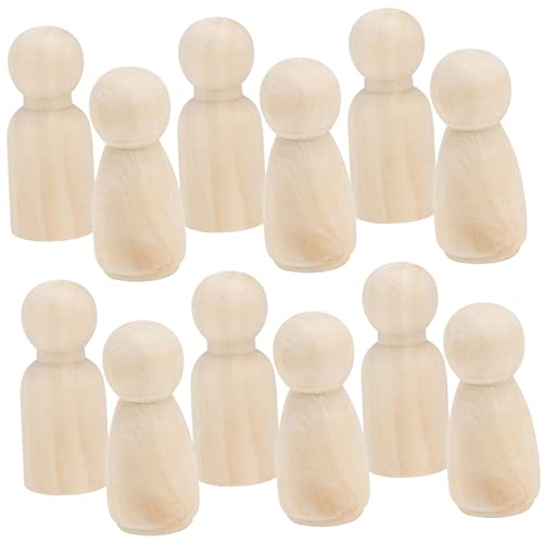 GARVALON 48 Stück Teiliges Unbemalter Holzpuppen zum Bemalen Natürliche DIY Holzfiguren für Langlebige Holzsteckfiguren für Kreatives Basteln und Pädagogisches GARVALON 48 Stück Teiliges Unbemalter Holzpuppen zum Bemalen Natürliche DIY Holzfiguren für Langlebige Holzsteckfiguren für Kreatives Basteln und Pädagogisches von GARVALON