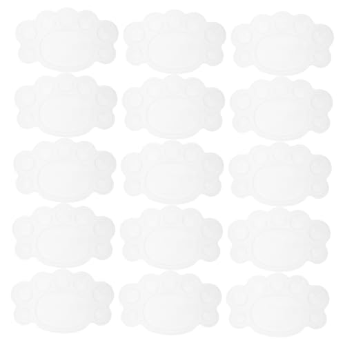 GARVALON 50 Stück Einweg Klarem PVC Kindgerechte Fußform Mischpalette Robustes Kunststofftablett für Aquarell Acryl und Ölmalerei für Kunstprojekte und Gruppenaktivitäten von GARVALON
