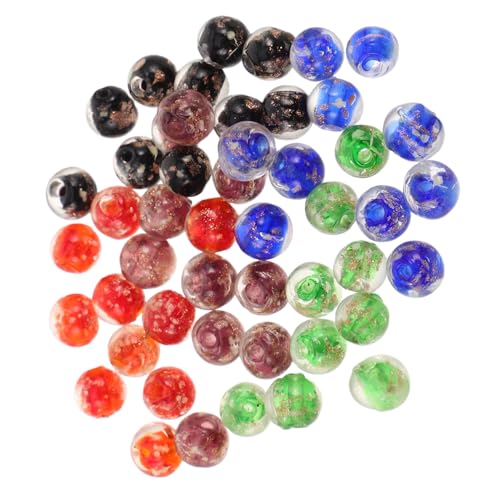 GARVALON 50 Stück Leuchtende Glasperlen Luminous Round Spacer Beads für DIY Armbänder Halsketten Bastelarbeiten mit Nachtleuchtendem in Blau Schwarz Grün Rot Lila GARVALON 50 Stück Leuchtende Glasperlen Luminous Round Spacer Beads für DIY Armbänder Halsketten Bastelarbeiten mit Nachtleuchtendem in Blau Schwarz Grün Rot Lila von GARVALON