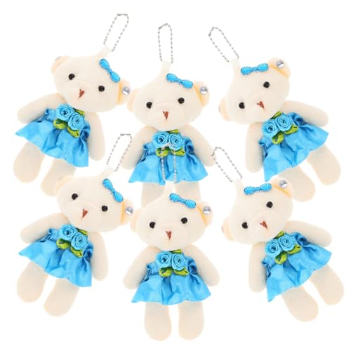 GARVALON 6 Stück Hochzeitsbärenspielzeug, Mini Bärendekor, DIY Bärendekor, Mini Bärenfiguren, Kleine Bärenpuppen, Bärenspielzeug Für DIY Schlüsselanhänger, Bärenanhänger, Kleines GARVALON 6 Stück Hochzeitsbärenspielzeug, Mini Bärendekor, DIY Bärendekor, Mini Bärenfiguren, Kleine Bärenpuppen, Bärenspielzeug Für DIY Schlüsselanhänger, Bärenanhänger, Kleines von GARVALON