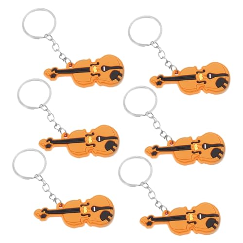 GARVALON 6 Stück Violinenzubehör, Schlüsselanhänger, Hängeanhänger, Violinen Schlüsselanhänger, Stilvoller Musik Schlüsselanhänger, Violine, Hängendes Ornament, Kreativer GARVALON 6 Stück Violinenzubehör, Schlüsselanhänger, Hängeanhänger, Violinen Schlüsselanhänger, Stilvoller Musik Schlüsselanhänger, Violine, Hängendes Ornament, Kreativer von GARVALON