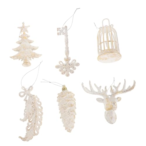 GARVALON 6 Teilige Weihnachtsdekoration, Süßigkeiten Ornamente, Weihnachtskugeln, Christbaumkugeln, Tannenzapfen Ornamente, Moderne Weihnachtsornamente, Thanksgiving Baumschmuck, von GARVALON