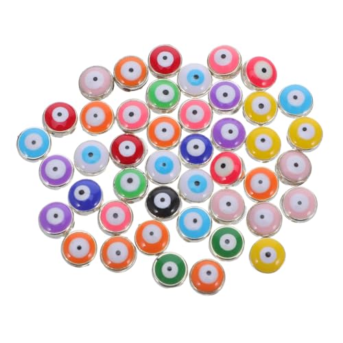 GARVALON 60 Stück Flache Resin Evil Eye Perlen Bunte Schutzamulette für Schmuckherstellung Armband Halskette Schlüsselanhänger DIY Basteln GARVALON 60 Stück Flache Resin Evil Eye Perlen Bunte Schutzamulette für Schmuckherstellung Armband Halskette Schlüsselanhänger DIY Basteln von GARVALON