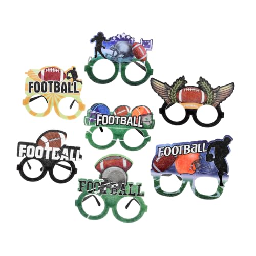 GARVALON 7 Teiliges Rugby Brillen Set, Kostüm Brillen, Party Zubehör, Fußballspiel Party Brillen, Lustige Posen Brillen, Plastik Brillen, Party Fotorahmen, Brillen Für Partys, Sport Stil GARVALON 7 Teiliges Rugby Brillen Set, Kostüm Brillen, Party Zubehör, Fußballspiel Party Brillen, Lustige Posen Brillen, Plastik Brillen, Party Fotorahmen, Brillen Für Partys, Sport Stil von GARVALON