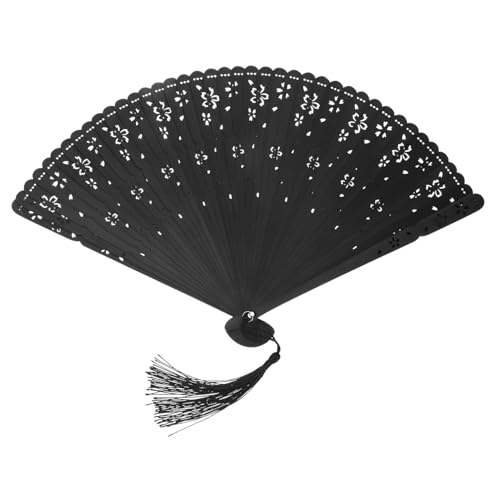 GARVALON Faltfächer mit Quaste Chinesischer Stil Handgefertigt Dekorativer Handfächer für Tanz Hochzeiten Fotografie und Sommerreisen Einzigartiges Design Vielseitig Einsetzbar von GARVALON