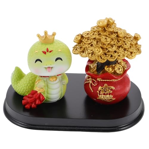 GARVALON Glücksbaumschmuck Mit Chinesischer Schlangenfigur Als Neujahrsdekoration Und Glücksgeldbeutel Für Heimdekoration Und Tischdeko GARVALON Glücksbaumschmuck Mit Chinesischer Schlangenfigur Als Neujahrsdekoration Und Glücksgeldbeutel Für Heimdekoration Und Tischdeko von GARVALON
