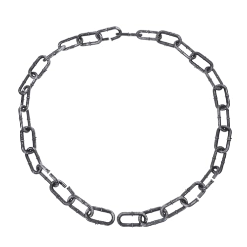 GARVALON Halloween Simulation Kunststoff Kette Prop Gadget Gefälschte Gefängnis Kette Schwarz Silber 1m Länge Halloween Party Zubehör GARVALON Halloween Simulation Kunststoff Kette Prop Gadget Gefälschte Gefängnis Kette Schwarz Silber 1m Länge Halloween Party Zubehör von GARVALON