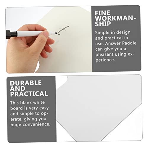 GARVALON Handliches Doppelseitiges Whiteboard Kleines Trocken Abwischbares Schreibtafel Paddle mit Glatten Kanten Stabiles Whiteboard für Unterricht Party und Spiele Teiliges mit Marker von GARVALON