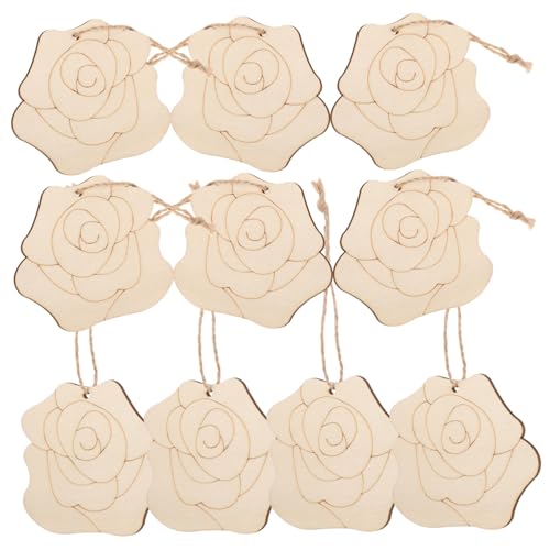 GARVALON Holzanhänger Teilig Blumen Holzstücke zum Basteln DIY Holzblumen Holzscheiben zum Bemalen Handgemacht für Wohnraumdekoration Kinderhandwerk GARVALON Holzanhänger Teilig Blumen Holzstücke zum Basteln DIY Holzblumen Holzscheiben zum Bemalen Handgemacht für Wohnraumdekoration Kinderhandwerk von GARVALON