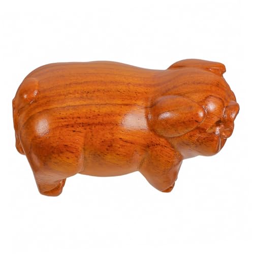 GARVALON Holzfigur Schwein Handgeschnitzt Kleine Dekofigur aus Hartholz für Haus Büro Stilvolles Holzornament Geschenkidee GARVALON Holzfigur Schwein Handgeschnitzt Kleine Dekofigur aus Hartholz für Haus Büro Stilvolles Holzornament Geschenkidee von GARVALON