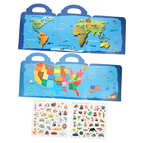 GARVALON Karten-stickerbuch Für Kinder Mit Weltkarten-Sticker DIY-Sticker Und Fensteraufklebern Für Lernen Und Dekoration Im Klassenzimmer Hause GARVALON Karten-stickerbuch Für Kinder Mit Weltkarten-Sticker DIY-Sticker Und Fensteraufklebern Für Lernen Und Dekoration Im Klassenzimmer Hause von GARVALON