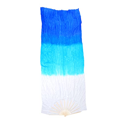GARVALON Längliche Bauchtanz Fächer mit Seidenstoff Gradient Farbverlauf Eleganter und Flexibler Tanzfächer für Frauen für Aufführungen und Tanzliebhaber GARVALON Längliche Bauchtanz Fächer mit Seidenstoff Gradient Farbverlauf Eleganter und Flexibler Tanzfächer für Frauen für Aufführungen und Tanzliebhaber von GARVALON