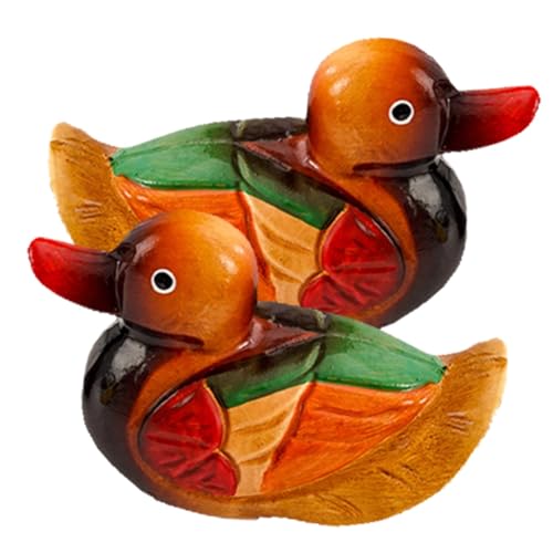 GARVALON Mandarinenten-Ornamente Aus Holz Paar Vogelstatuen Für Schreibtisch Heimdekor Hochzeitsgeschenk Tischschmuck GARVALON Mandarinenten-Ornamente Aus Holz Paar Vogelstatuen Für Schreibtisch Heimdekor Hochzeitsgeschenk Tischschmuck von GARVALON