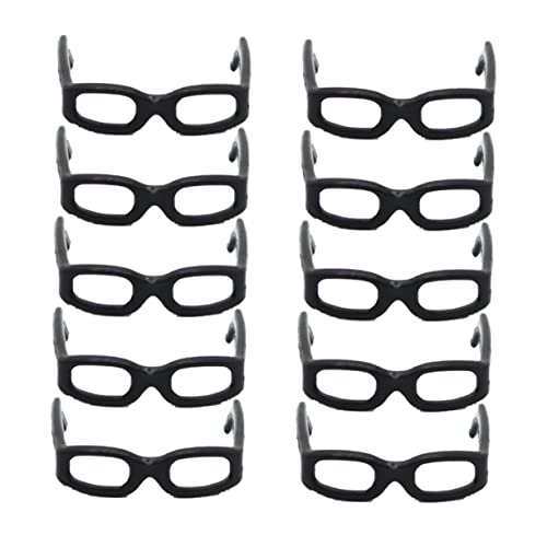 GARVALON Puppenbrille Mini Puppenhaus Zubehör Schwarze Brillen Für Spielzeugpuppen Modische Accessoires Für Rollenspiele Und Kreative Spielideen Mini Baby Puppe von GARVALON