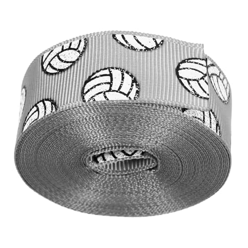 GARVALON Volleyball Geschenkband Sportliche Geschenkverpackungsschleife mit Volleyballdruck DIY Dekoband für Partygeschenke und Bastelprojekte von GARVALON