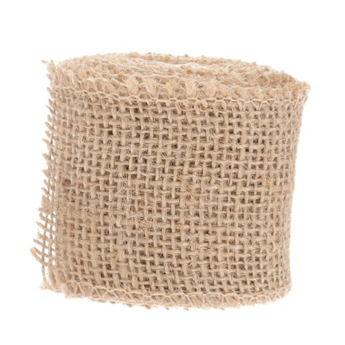 GARVALON Weihnachtlich Dekorierte Sackleinenrollen Kranzband Bänder Zum Basteln Band Für Weihnachtsbaum Weihnachtsband Weihnachtsbaumband Natürliches Geschenkband Jute Dicke von GARVALON