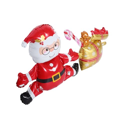 GARVALON Weihnachtsmann Ballon Zum Selbermachen Cartoon Nummer Weihnachten Mit Ballons Folie Party Dekorationen Schnee Aufblasbare von GARVALON