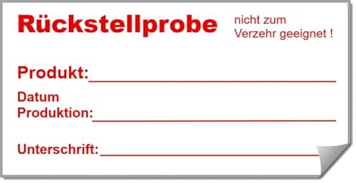 500 Etiketten im Spender, Wasser-AB-lösbar (Für Rückstellprobe) von GASTRO-HACCP