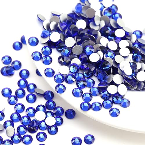 1440 Saphirblaue Hotfix Strasssteine für Textilien - Glitzersteine selbstklebend zum Basteln - Kristall rhinestones für Kleidung, Schuhe, Haare, Brillen, Tablets - Stark Klebende Strasssteine zum Kleb 1440 Saphirblaue Hotfix Strasssteine für Textilien - Glitzersteine selbstklebend zum Basteln - Kristall rhinestones für Kleidung, Schuhe, Haare, Brillen, Tablets - Stark Klebende Strasssteine zum Kleb von GATIHOK