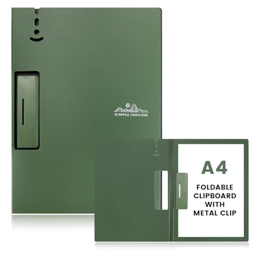 GAUENEEN Klemmbrettmappe, A4, faltbares Klemmbrett mit Metallclip, Klemmbretter mit Stifthalter für Büro, Schulbedarf, Grün, 1 Stück GAUENEEN Klemmbrettmappe, A4, faltbares Klemmbrett mit Metallclip, Klemmbretter mit Stifthalter für Büro, Schulbedarf, Grün, 1 Stück von GAUENEEN