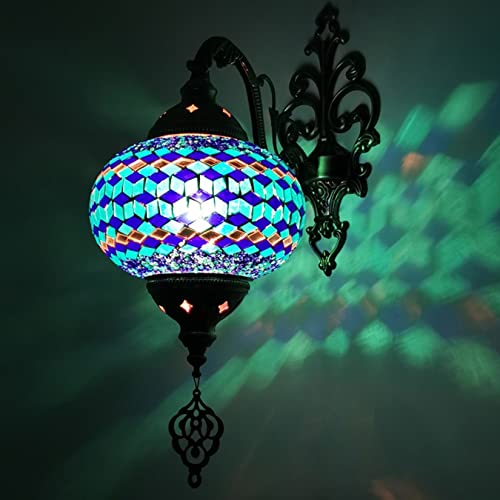 GAUUA Türkische Marokkanische Mosaik Wandlampe, Handgefertigte Tiffany Stil Glaskugel Mit Bunten Hand Geschnittene Glasmosaike Und Glasperlen GAUUA Türkische Marokkanische Mosaik Wandlampe, Handgefertigte Tiffany Stil Glaskugel Mit Bunten Hand Geschnittene Glasmosaike Und Glasperlen von GAUUA