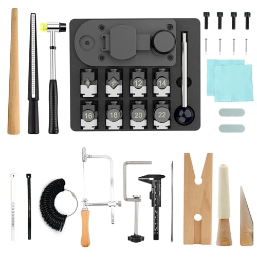 GAXPAK Ringbiegemaschinen, Ringbiegewerkzeug Schmuck Machen Werkzeuge, Löffel Ring Maker Machine Schmuckherstellung Kit mit Nylon Stirbt, Ring Mess-Set Rings Making Kit GAXPAK Ringbiegemaschinen, Ringbiegewerkzeug Schmuck Machen Werkzeuge, Löffel Ring Maker Machine Schmuckherstellung Kit mit Nylon Stirbt, Ring Mess-Set Rings Making Kit von GAXPAK
