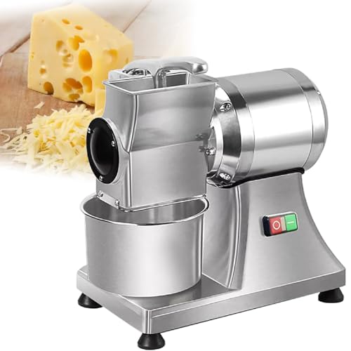 GAYAYAS 550 W kommerzielle elektrische Käsereibe, Käsemühle, Käsehobel, Gehäuse aus Aluminiumlegierung und Edelstahl, für Käse, Butter, Brot und Kleie von GAYAYAS