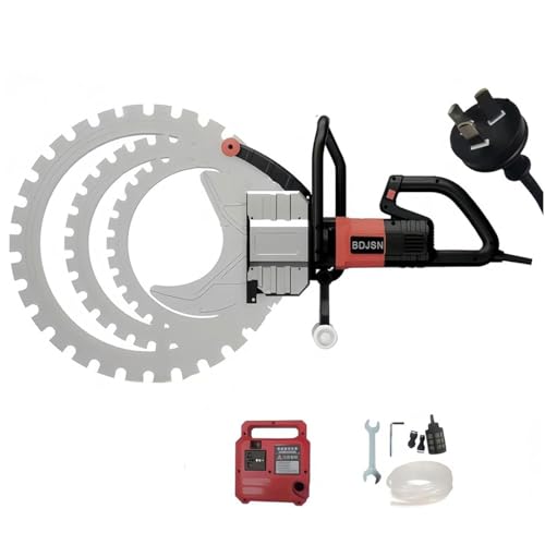 GAYAYAS Elektrische Betonsäge, elektrische Wandnutmaschine, mit Diamantklinge, elektrische Trennsäge, schneidet Stahlstangen/Beton/Ziegel/Granit (staubfreier Dualmodus),CutDpth30cm von GAYAYAS