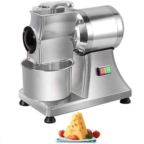 GAYAYAS Käsereibe, Elektrische Käsereibe Maschine, Mit Behälter, 550 W Edelstahl-Rotationskäsemühle, für Käse, Obst, Gemüse von GAYAYAS