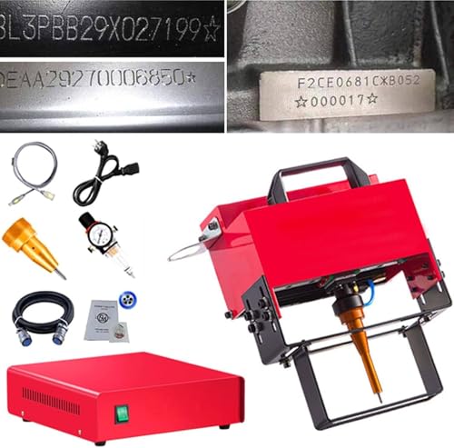 GAYAYAS Tragbare pneumatische Nadelpräger-Markierungsmaschine, Graviermaschine für Metallmarkierungsmaschinen, zum Erstellen von Buchstaben, Seriennummern, VIN-Codes und Nummern,TypeM von GAYAYAS