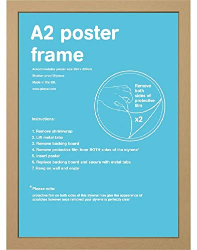 Bilderrahmen A2 Eiche - Holz - 42 x 59.4 cm | PostersDE von GB eye
