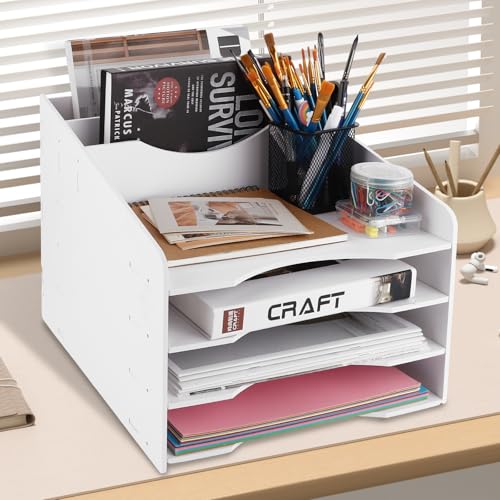 GBACHCOOSE Dokumentenablage A4, Ablagefächer stapelbar, Briefablage a4 Stapelbar Schreibtisch-Organizer Weiß für Büro, Arbeitszimmer, Zuhause, Schule GBACHCOOSE Dokumentenablage A4, Ablagefächer stapelbar, Briefablage a4 Stapelbar Schreibtisch-Organizer Weiß für Büro, Arbeitszimmer, Zuhause, Schule von GBACHOOSE