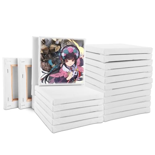GBACHOOSE 20 Stück Keilrahmen 15x15 cm, Leinwand aus 100% Baumwolle, Leinwandrahmen Kleine Leinwände zum Bemalen für Öl-, Gouache-, Acrylfarben geeignet GBACHOOSE 20 Stück Keilrahmen 15x15 cm, Leinwand aus 100% Baumwolle, Leinwandrahmen Kleine Leinwände zum Bemalen für Öl-, Gouache-, Acrylfarben geeignet von GBACHOOSE