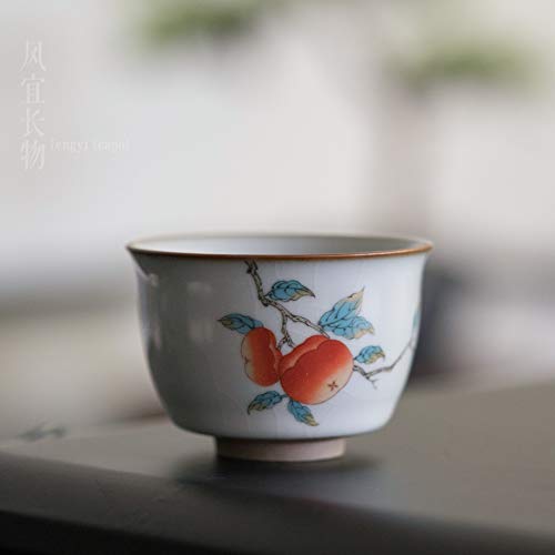 GBCJ Ru Brennofen Teetasse Antik Mond Weiß Ru Porzellan Offenes Stück Kann Teetasse Nähren Neue Chinesische Keramik Einzelbecher Master Cup Kleine Teeschale Handgemachte Tee Set Untertasse GBCJ Ru Brennofen Teetasse Antik Mond Weiß Ru Porzellan Offenes Stück Kann Teetasse Nähren Neue Chinesische Keramik Einzelbecher Master Cup Kleine Teeschale Handgemachte Tee Set Untertasse von GBCJ