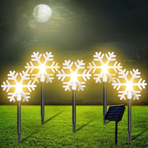 5 Stück LED Schneeflocken Weihnachtsbeleuchtung Außen Batteriebetrieb, Außenbeleuchtung Weihnachten Warmes Licht, Weihnachtsdeko Aussen für Garten, Bäume, Außen Terrasse 5 Stück LED Schneeflocken Weihnachtsbeleuchtung Außen Batteriebetrieb, Außenbeleuchtung Weihnachten Warmes Licht, Weihnachtsdeko Aussen für Garten, Bäume, Außen Terrasse von GBKDQQ